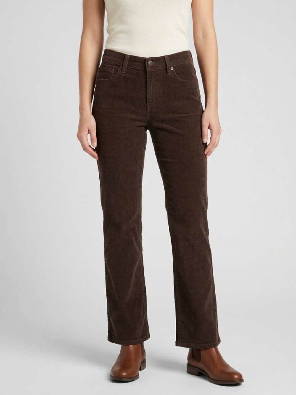 Levi's Premium Middy Ankle Bootcut Corduroy Pants 26 Brown NWT
